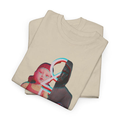 Styled Squid Game Unisex Men’s Women's Graphic Cotton Funny T-Shirt Tee displayed in a sophisticated layered arrangement, showcasing its unique design inspired by the popular series.
