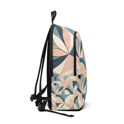 Close-up of the EmpowerFit Modern Pastel Backpack's minimalist design with sleek lines, designed by Dazzling Dreams Studio for ultimate sophistication and functionality.