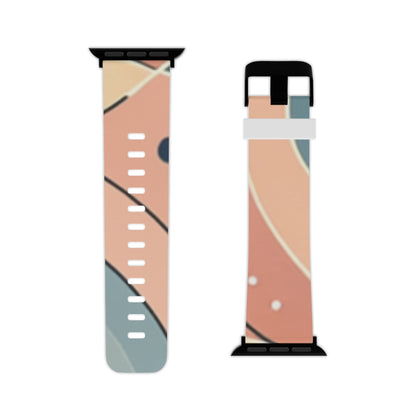 GraphixGenius Modern Pastel Pattern Apple Watch Strap - Stylish strap adorned with a pastel pattern, merging comfort and sophistication for an upscale look.