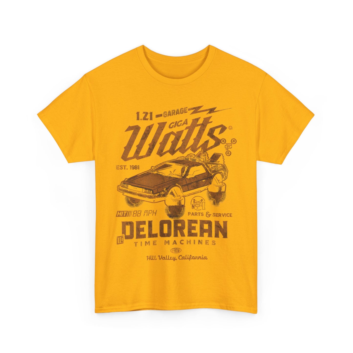 Delorean Back to the future Graphic T-Shirt Urban Unisex Cotton