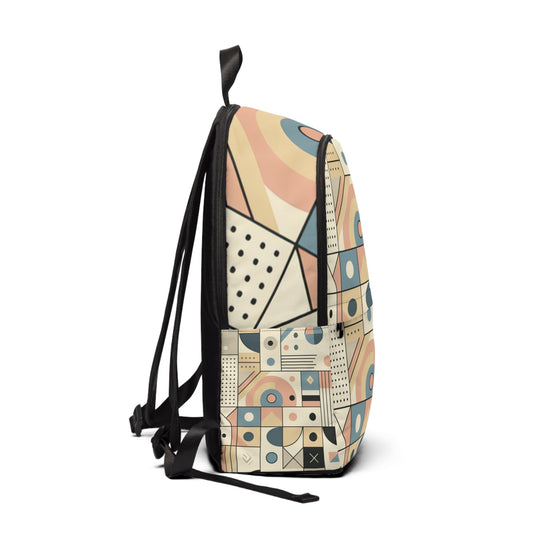 Luxurious Pastel Geometric Backpack by Dazzling Dreams Studio showcasing chic design and stylish geometric patterns for trendy travel essentials.