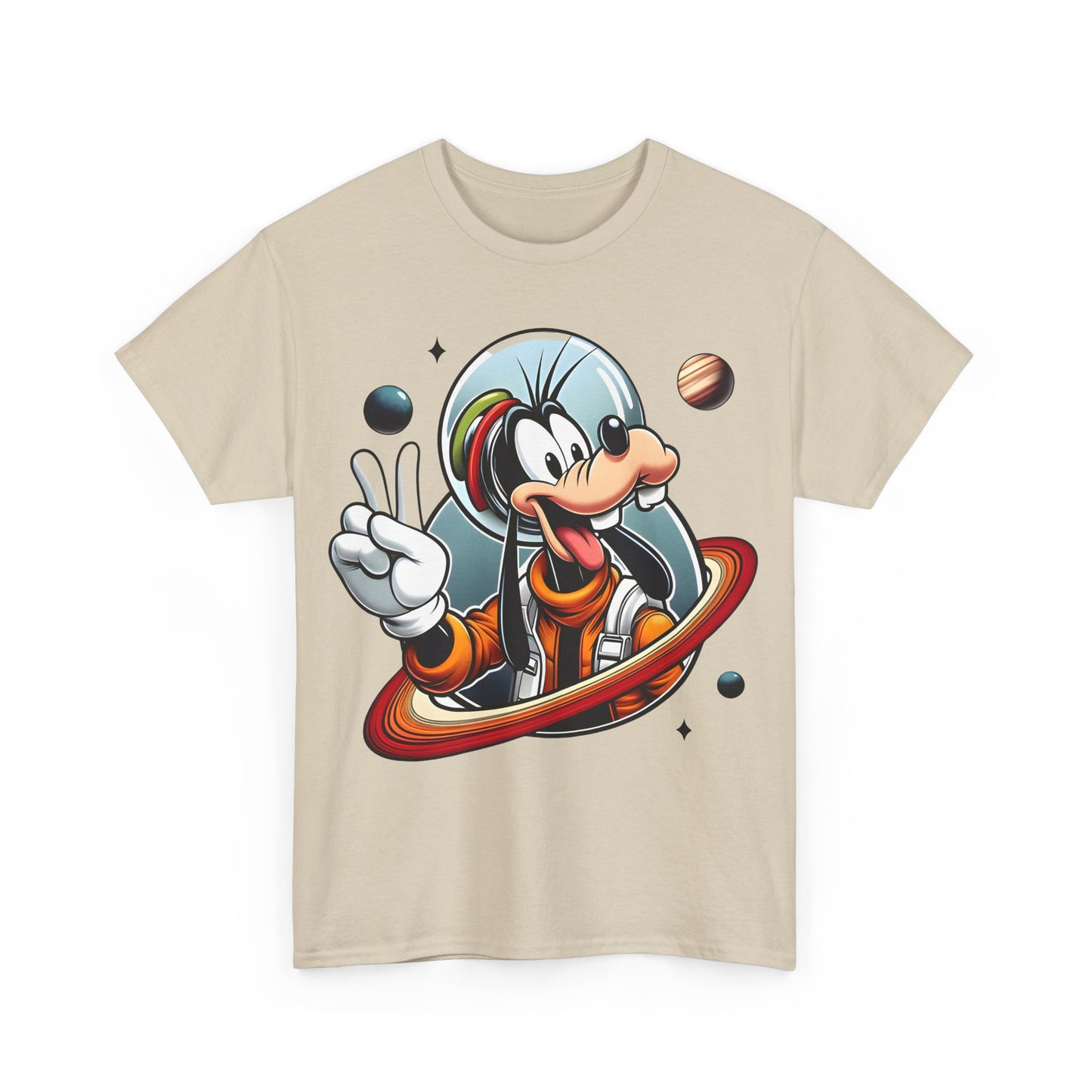 Blast Off with Goofy Astronaut Graphic Unisex Graphic Tee Shirt