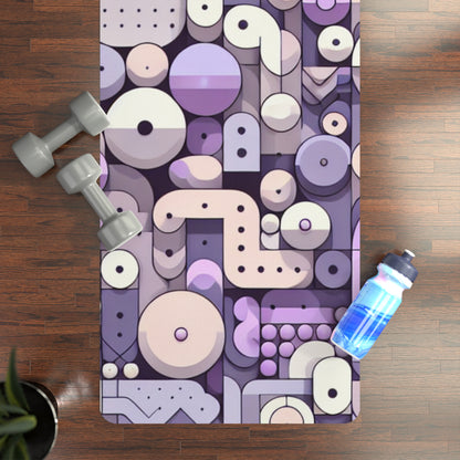 Close-up view of Vivienne Starling Yoga Mat by Dazzling Dreams Studio, featuring abstract pastel purple patterns and a non-slip surface ideal for all yoga practices.