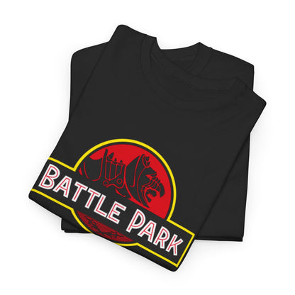 Double pack of Battle Cat Logo Unisex T-Shirts for Men and Women, featuring dramatic black fabric and vibrant graphic design, suitable for casual and trendy appearances.