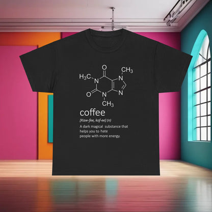 Elevate your style with the Urban Coffee Graphic T-Shirt for Men & Women, featuring a unique coffee molecular graphic that combines luxury with casual streetwear fashion, crafted from 100% premium cotton.
