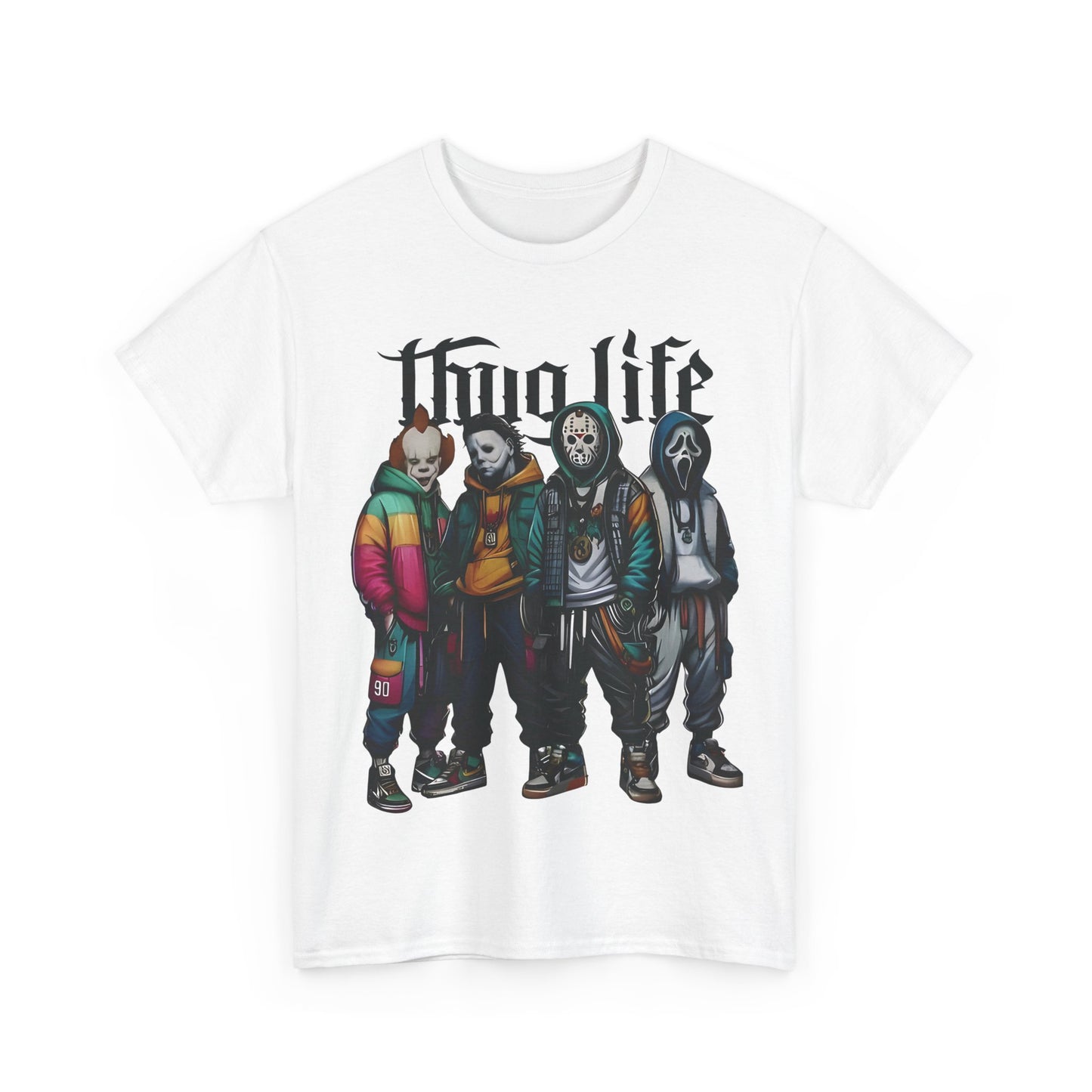 Thug Life Horror Characters Graphic T-Shirt Urban Unisex Cotton Tee