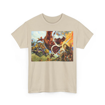 Elegant Discworld Guards! Guards! Graphic Unisex T Shirt Tee showcasing a vibrant front illustration, capturing the spirit of Terry Pratchett’s universe.