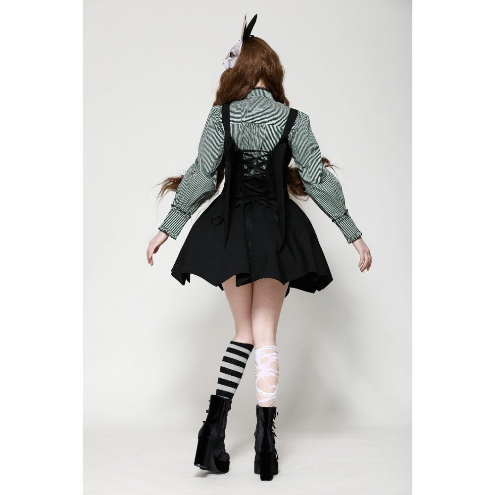 Stylish display of the Dark in Love Vespertilio Vest draped elegantly on a mannequin, showcasing its gothic charm and luxurious appeal.