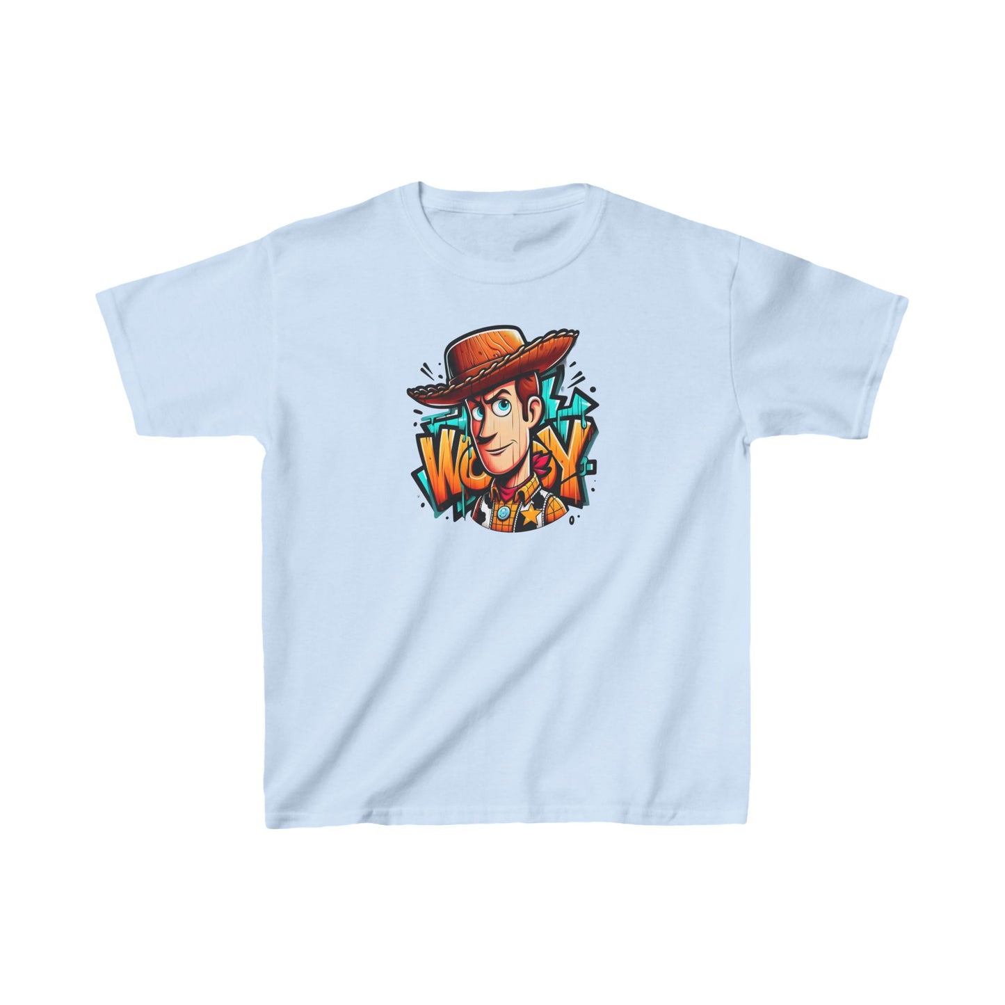 Childs Woody Graffiti Unisex Graphic Tee Shirt Kids