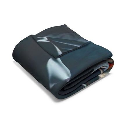 Softly folded Decorative and Warm Halloween Cute Arctic Fleece Blanket, featuring a captivating Halloween print, ideal for luxurious seasonal comfort.