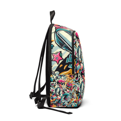 Stylish interior of Dazzling Dreams Studio's Vibrant Cartoon Pop Art Backpack, highlighting spacious design and quality materials ideal for trendy lifestyles.