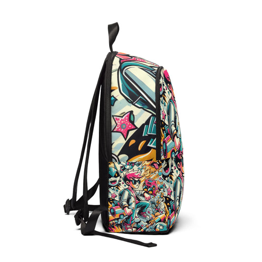 Stylish interior of Dazzling Dreams Studio's Vibrant Cartoon Pop Art Backpack, highlighting spacious design and quality materials ideal for trendy lifestyles.
