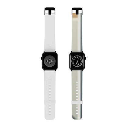 Stylish PixelVibe Pastel Geometric Apple Watch Band by Dazzling Dreams Studio, featuring delicate pinks and calming blues in an elegant geometric pattern.