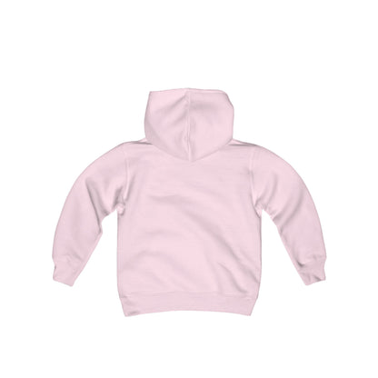 Back view of a chic pink pullover hoodie for kids featuring the Wicked Movie graphic, merging playful colour and sophisticated design for young fans.