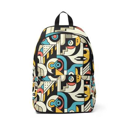 Trendy Abstract Cartoon Motif Backpack by Dazzling Dreams Studio featuring a vibrant pop art design with whimsical cartoon motifs, showcasing modern artistic style.