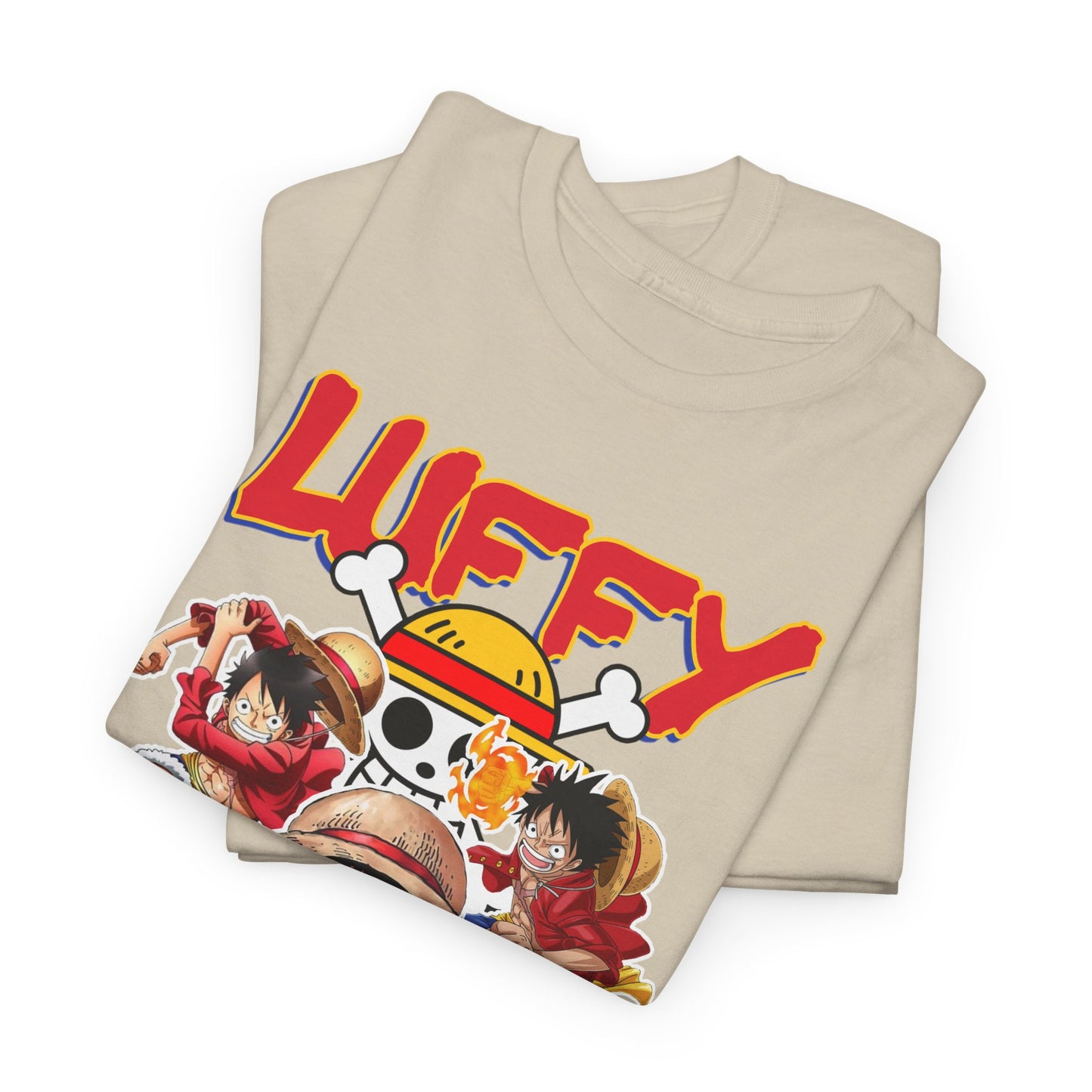 Elegant display of a 'One Piece' T-shirt on a hanger, highlighting exquisite characters from the series in high-quality print.