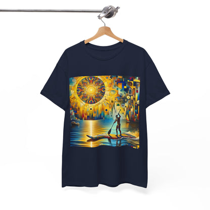 Elegant paddle boarding T-shirt from Dazzling Dreams Studio, perfect for outdoor enthusiasts and casual wear.
