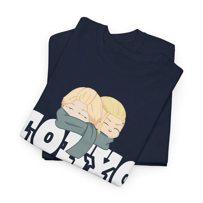 Luxurious Tokyo Revengers anime men's t-shirt featuring charming animated characters in cozy scarves, showcasing premium quality fabric and stylish design, perfect for anime enthusiasts.