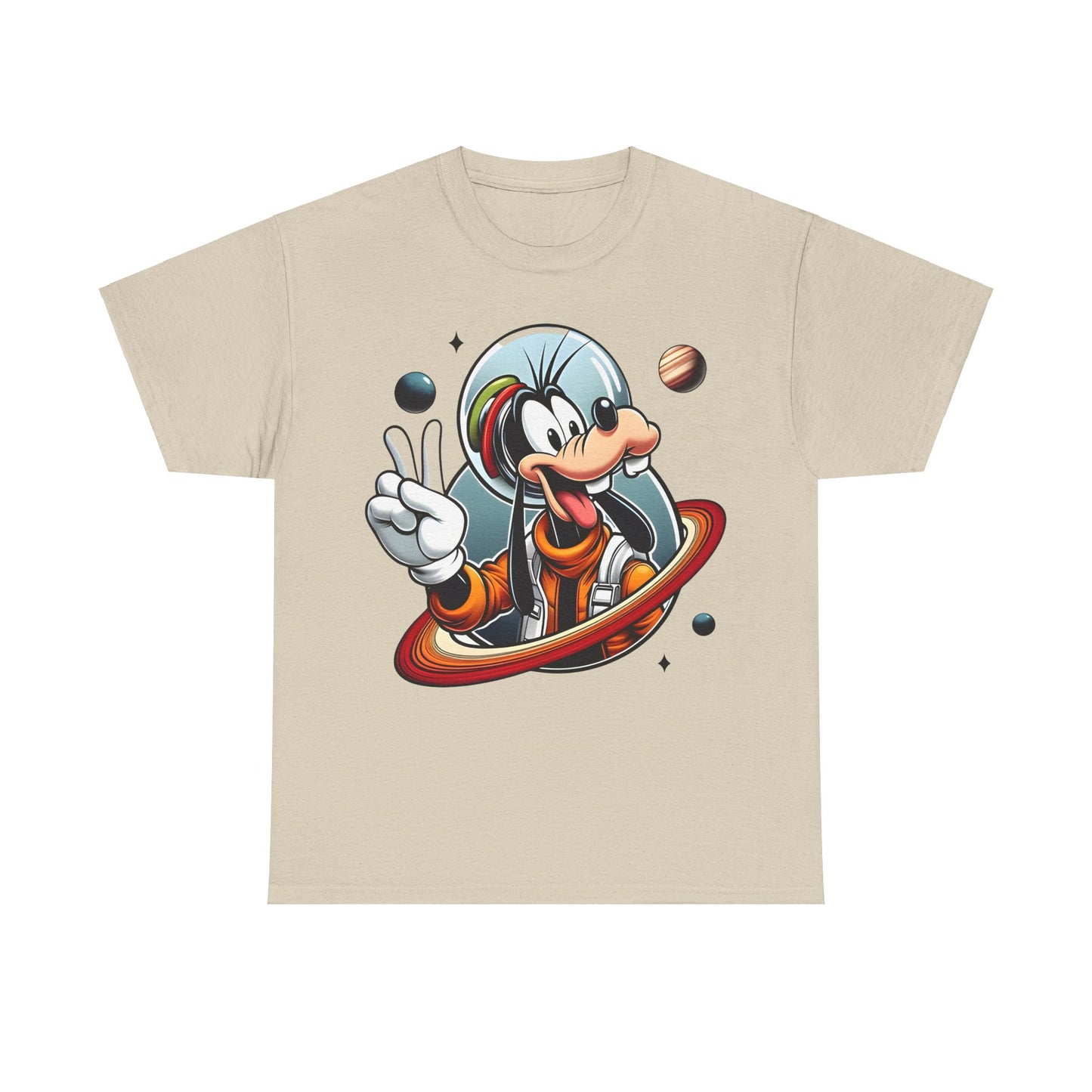 Blast Off with Goofy Astronaut Graphic Unisex Graphic Tee Shirt