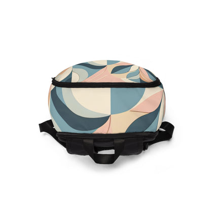 Elegant EmpowerFit Modern Pastel Backpack by Dazzling Dreams Studio, showcasing a sophisticated pastel colour palette and minimalist design perfect for both adventure and professional settings.