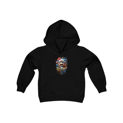 Unisex Teens Gaming Sweatshirt With Graphic Print - Stylish Crewneck Hoodie in black featuring a vibrant gaming-inspired design.
