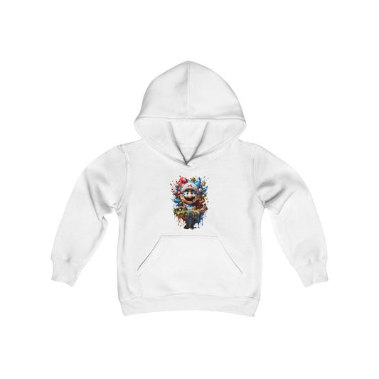 Unisex Teens Gaming Sweatshirt With Graphic Print - Stylish Crewneck Hoodie in white showcasing a bold graphic design for gaming enthusiasts.
