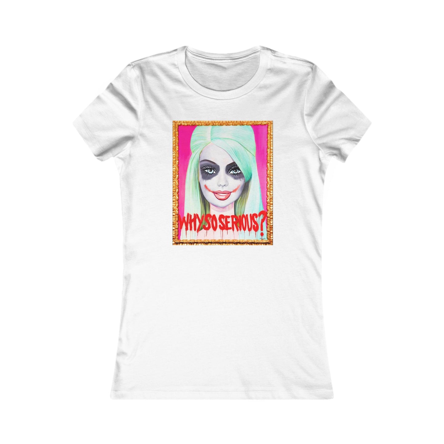 Why So Serious Joker Barbie Women's Graphic Slim Fit T-Shirt Trendy Pop Art Tee