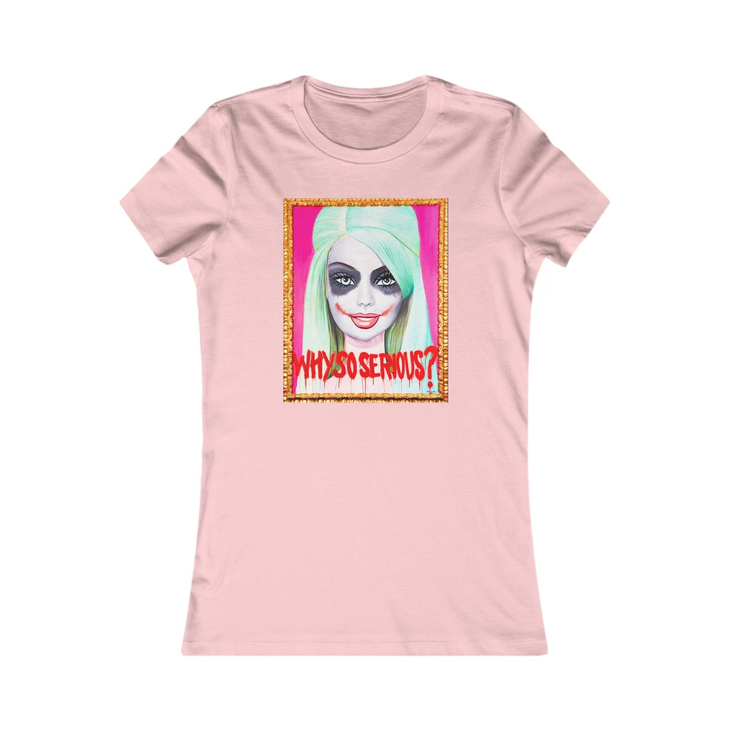 Why So Serious Joker Barbie Women's Graphic Slim Fit T-Shirt Trendy Pop Art Tee