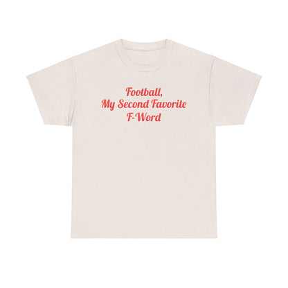 Refined off-white Urban Unisex Cotton Graphic T-Shirt with the statement 'My Second Favorite F Word', a stylish and versatile wardrobe essential.