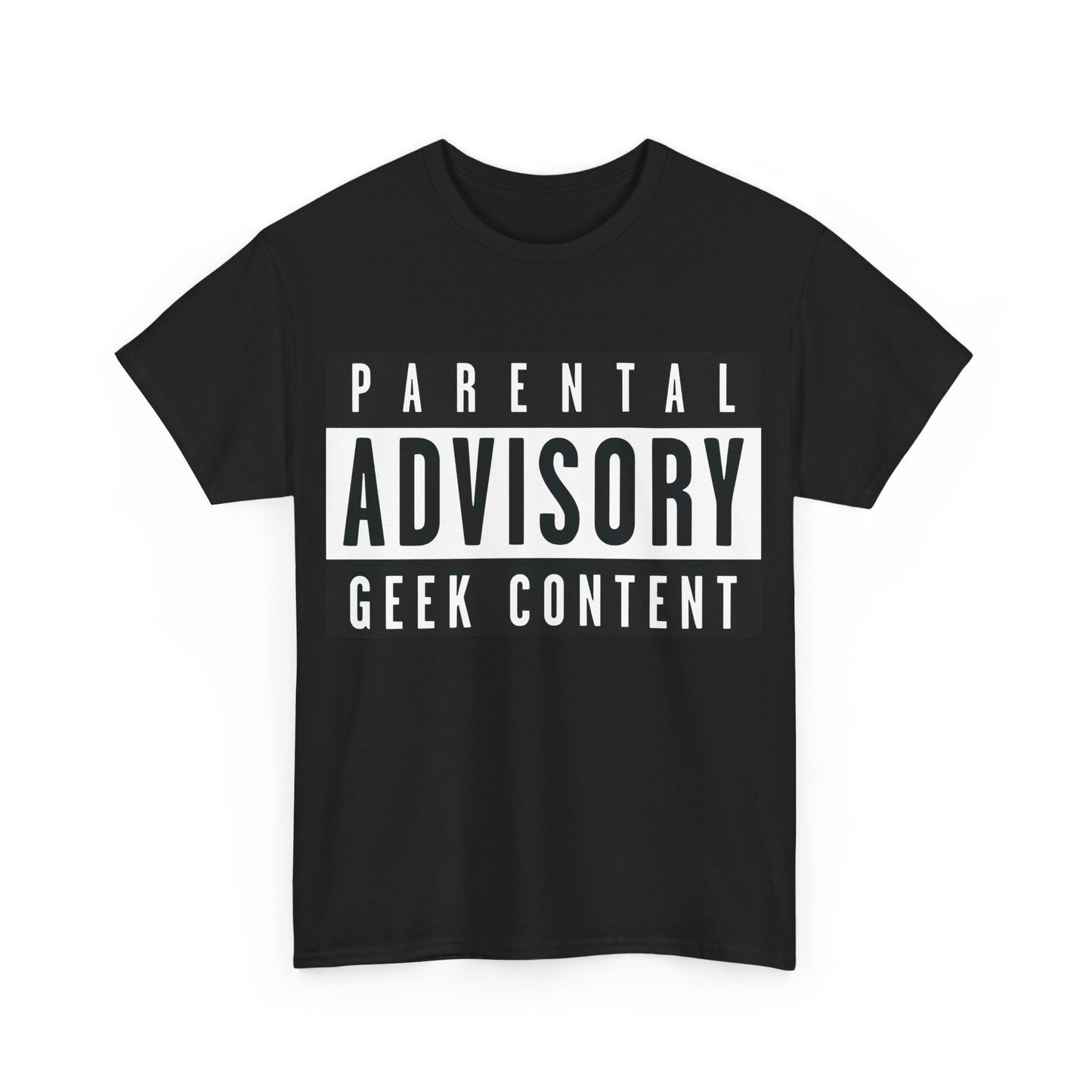 Parental Advisory: Geek Content Graphic T-Shirt Urban Unisex Cotton Tee