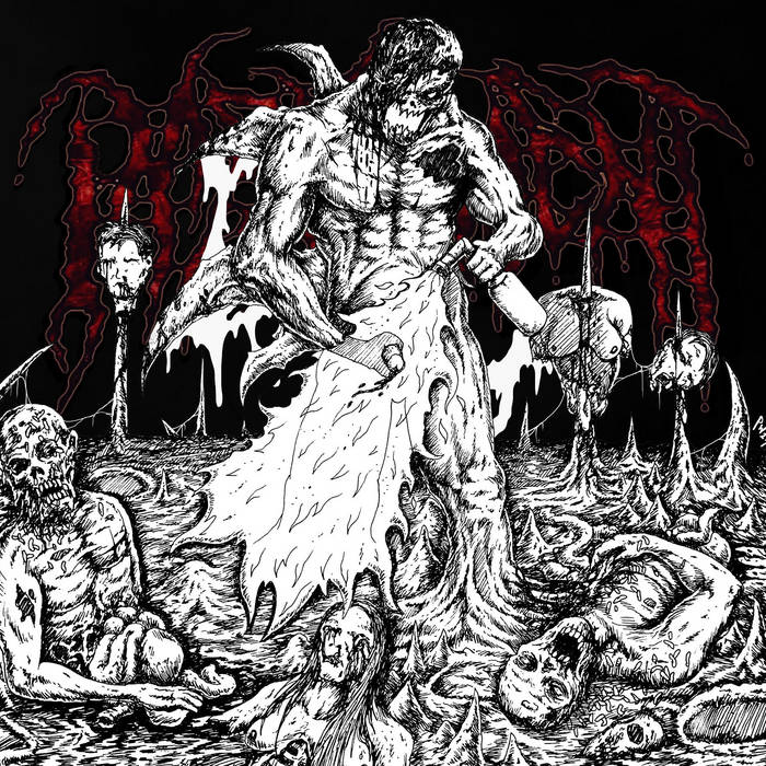 Impalement Sadomasochistic Excursions in Pyromania CD cover art by Rancid Offal Records, featuring dark and intense imagery characteristic of the Brutal Death Metal genre.