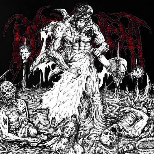 Impalement Sadomasochistic Excursions in Pyromania CD cover art by Rancid Offal Records, featuring dark and intense imagery characteristic of the Brutal Death Metal genre.