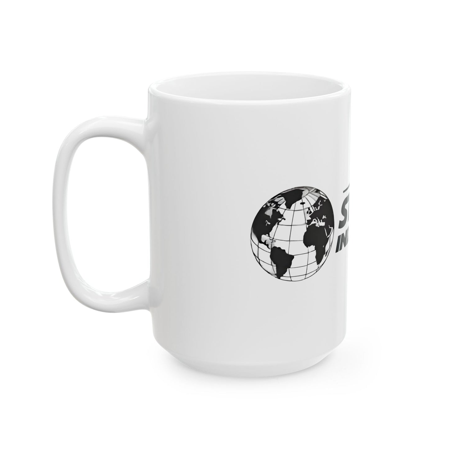 Stark Industries Iron Man Logo Image Ceramic Mug - a stylish companion for your morning caffeine fix, because even geniuses need their brew!