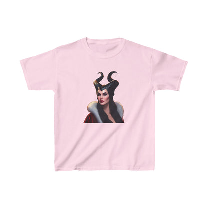 Maleficent Kids Tee in soft pink, showcasing the enchanting Maleficent character from Disney, ideal for young fans seeking stylish comfort.