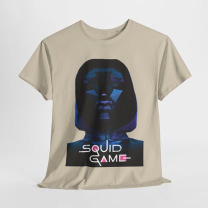 Luxurious Squid Game unisex graphic cotton tee featuring a striking design inspired by the popular Netflix series. Perfect for urban style enthusiasts.