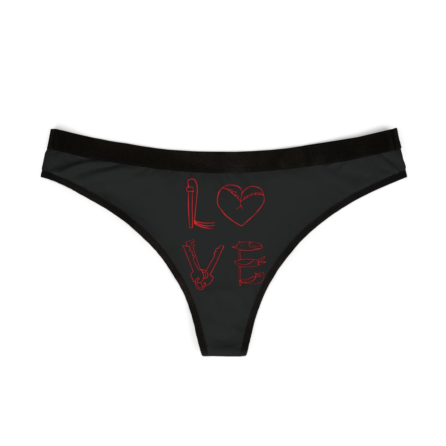 Valentines Naughty Gift Cheeky Women´s Thong funny Birthday Anniversary LOVE