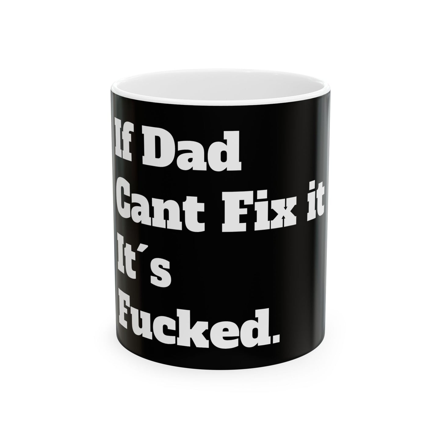 Inappropriate Slogan Ceramic Mug featuring a funny F-word design, perfect for cheeky office humor and adult gift ideas.