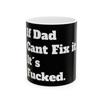 Inappropriate Slogan Ceramic Mug featuring a funny F-word design, perfect for cheeky office humor and adult gift ideas.