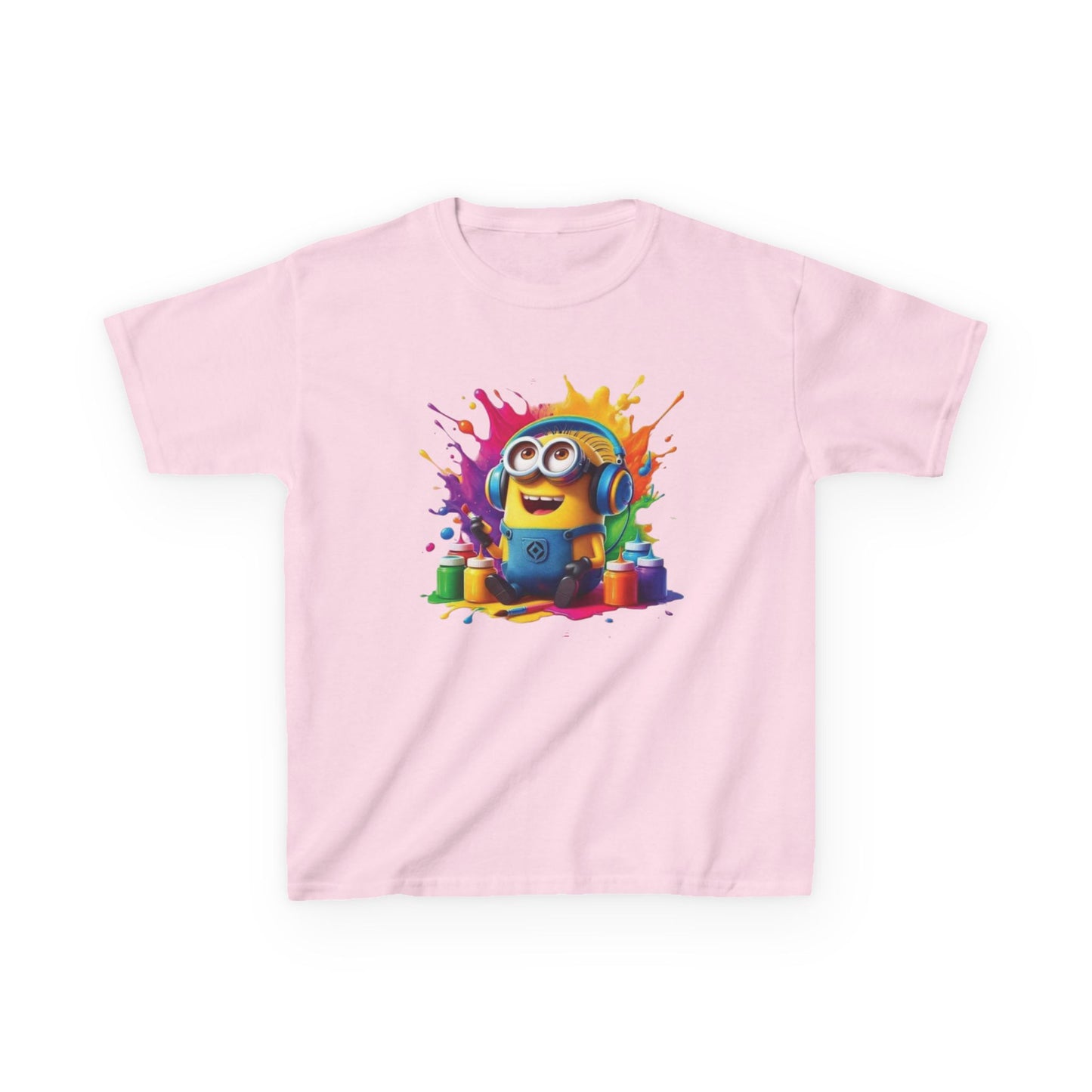 Minion T-Shirt - Paint Splatter Cartoon Art Kids Tee Childs Boys Girls Unisex