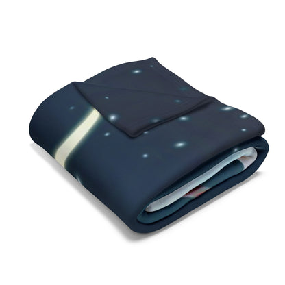 Elegant view of the folded Decorative and Warm Christmas Arctic Fleece Blanket, highlighting its rich colours and inviting texture, perfect for adding warmth and style during the festive season.