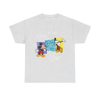 Luxurious grey unisex Mickey Mouse Graphic Tee showcasing a vibrant retro Disney design, ideal for casual elegance.