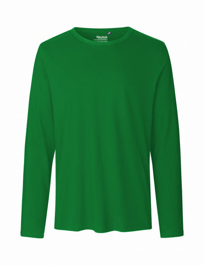 Men's Fairtrade Organic Long Sleeve T-Shirt in a chic environment, styled for effortless elegance and sustainable fashion.