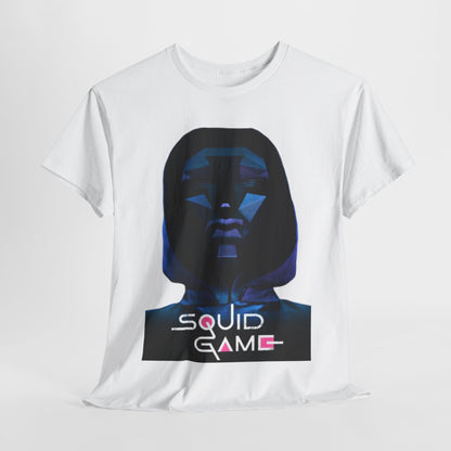 Squid Game Unisex Men´s Women´s Graphic Cotton Funny T Shirt Tee showcasing a stylized illustration of a character from the series, perfect for urban streetwear.