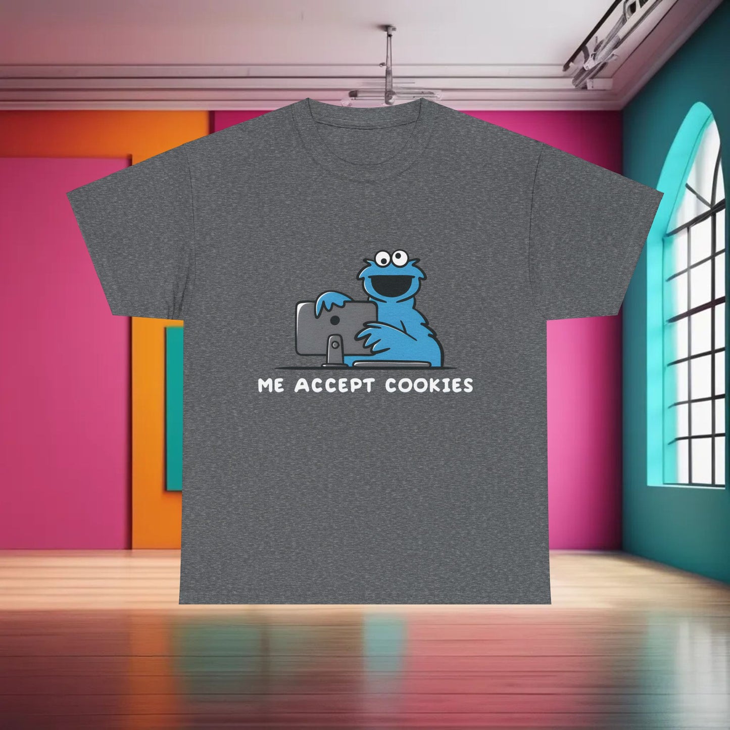 Sesame Street Cookie Monster Graphic T-Shirt Urban Unisex Cotton