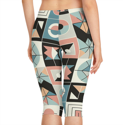 Dazzling Dreams Studio's Luxury SweatStorm Surge Capri Leggings in vibrant prints, perfect for expressing individuality during workouts.