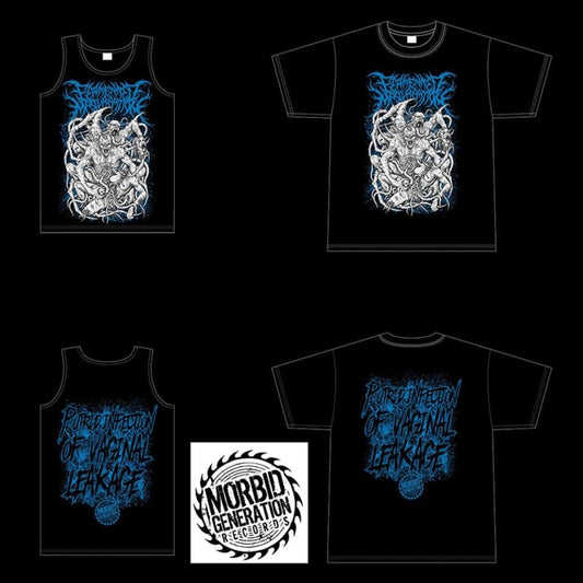 Luxury tank top featuring 'Fermented Masturbation - Putrid Infection Of Vaginal Leakage' design, from Rancid Offal Records, perfect for stylish fans of edgy music merchandise.