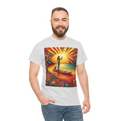 Range of sizes for the Delightful Paddle Board T-Shirt available at Dazzling Dreams Studio, catering to every water sports enthusiast.