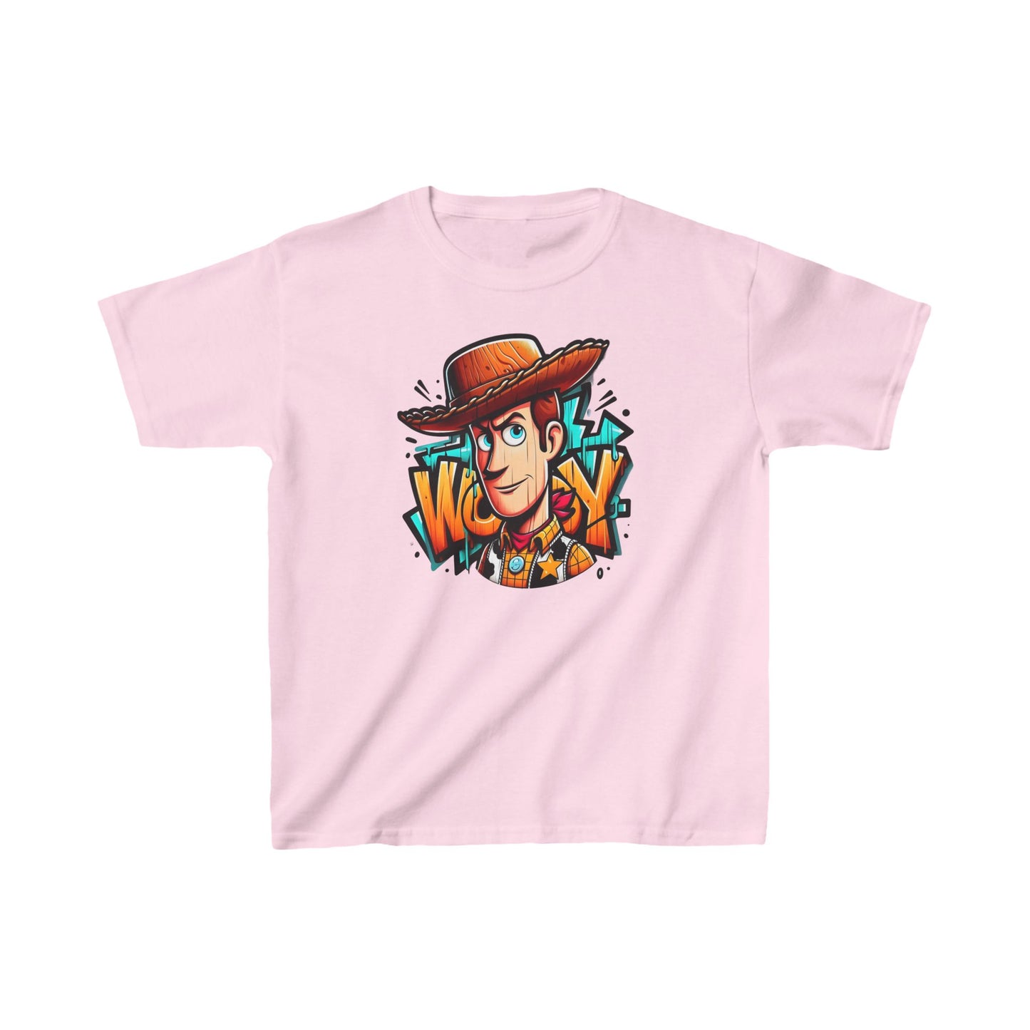 Childs Woody Graffiti Unisex Graphic Tee Shirt Kids