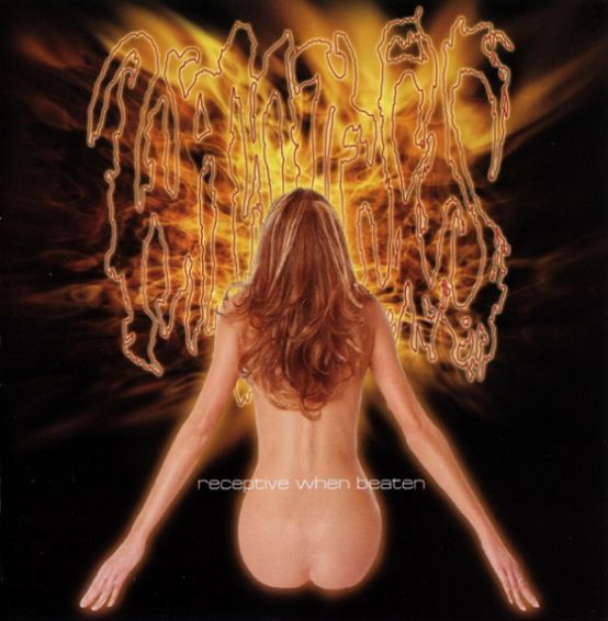 Waco Jesus - Receptive When Beaten CD album cover by Rancid Offal Records, showcasing a dynamic Grindcore aesthetic for discerning music lovers.