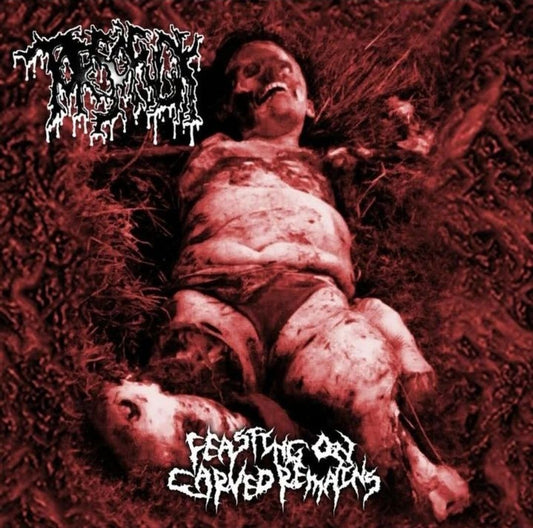 Torsofuck - Feasting on Carved Remains CD by Rancid Offal Records, showcasing the brutal death metal genre in a luxurious format.
